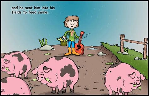 Prodigal son feeding the pigs Parables Of Jesus, School Materials ...