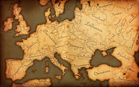Medieval style map of Europe | Karten