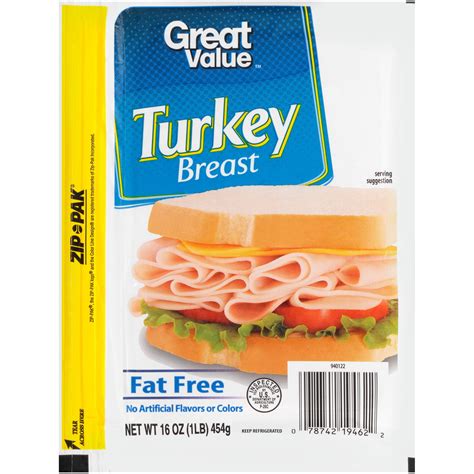 Great Value Fat-Free Turkey Breast, 16 Oz. - Walmart.com