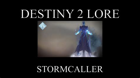 Destiny 2 Lore - Season Of Plunder - Stormcaller - YouTube