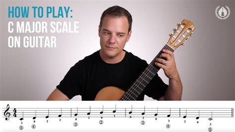 How to Play a C Major Scale on Guitar - A Beginner's Classical Guitar ...