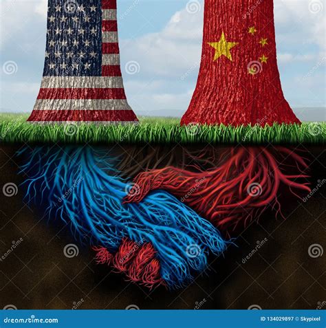 China USA Trade Agreement stock illustration. Illustration of bilateral - 134029897