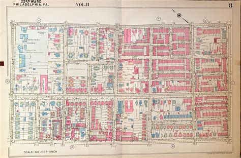 Germantown map original 1955 philadelphia atlas wayne junction ...