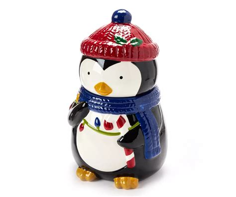 Santa's Workshop Penguin Ceramic Cookie Jar | Big Lots