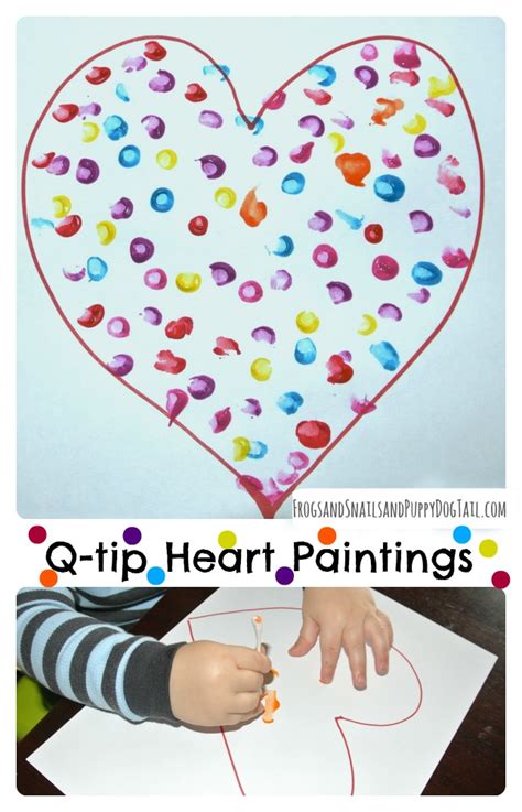 Q-tip Heart Paintings - FSPDT