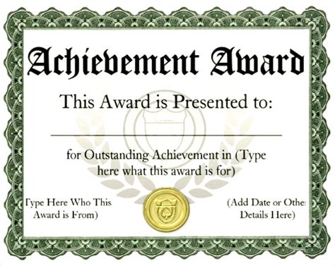 Award Printable Certificates | Certificate Templates