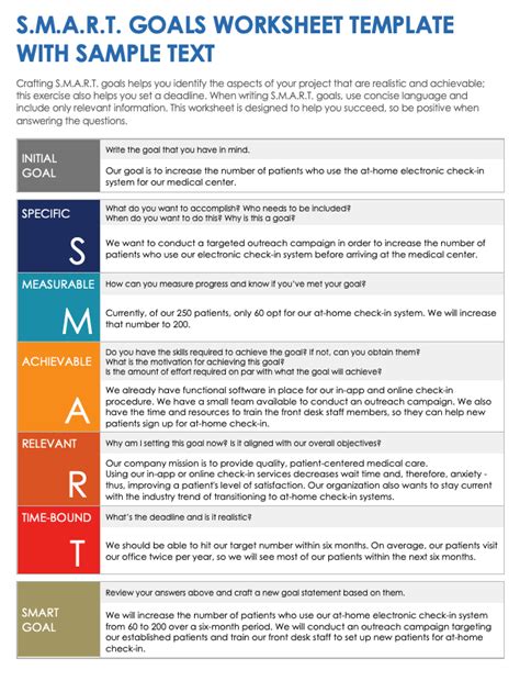 Professional SMART Goal Examples | Smartsheet