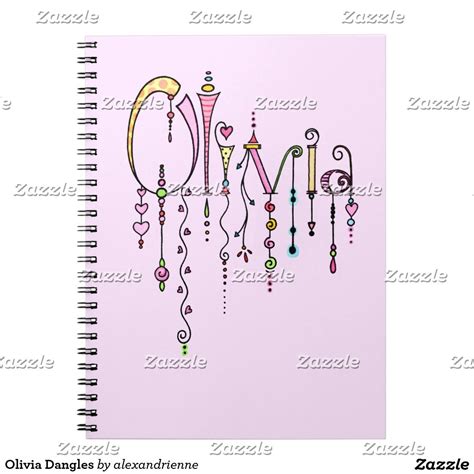 Olivia Dangles Notebook | Zazzle.com | Calligraphy for beginners ...