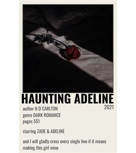 Haunting Adeline Poster in 2022 | Inspirational books to read, Romantic books, Book posters