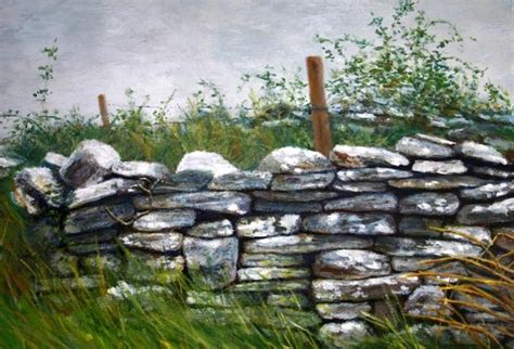 Stone Wall Painting - Stone Wall Fine Art Print | Wall canvas painting ...