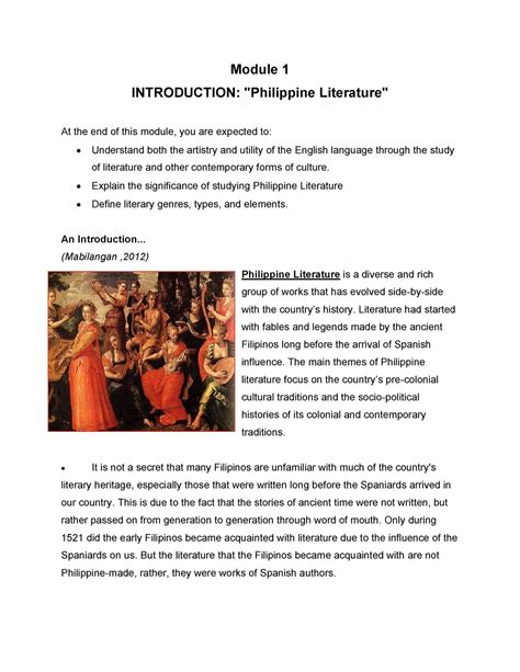 what are the types of philippine literature