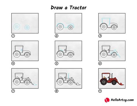 Draw a Tractor - HelloArtsy