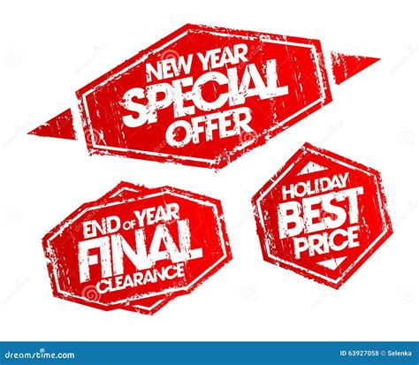 New Year Special Offer Stamp, End Of Year Final Clearance Stamp ...