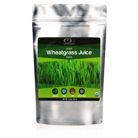 Optimally Organic Wheat Grass Juice Powder 1/2 LB | Wheatgrass Juice | Organic Wheatgrass Powder ...