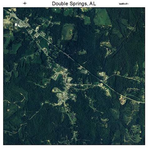 Aerial Photography Map of Double Springs, AL Alabama