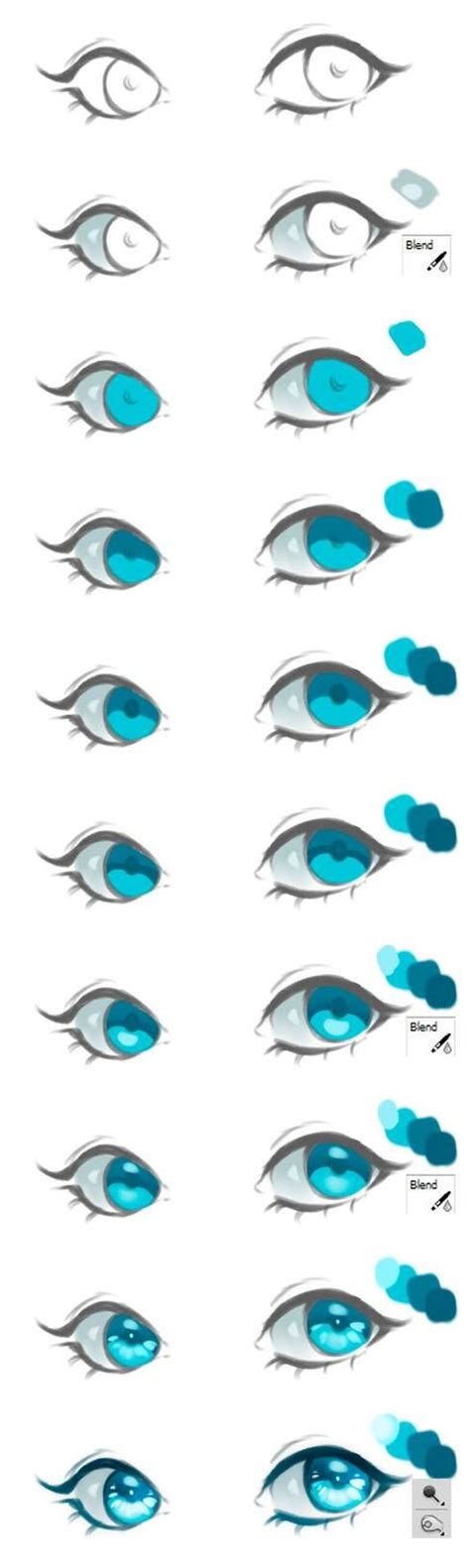 Anime Eyes Coloring Tutorial vol.2 by HaloBlaBla on DeviantArt | Eye drawing tutorials, Eyes ...