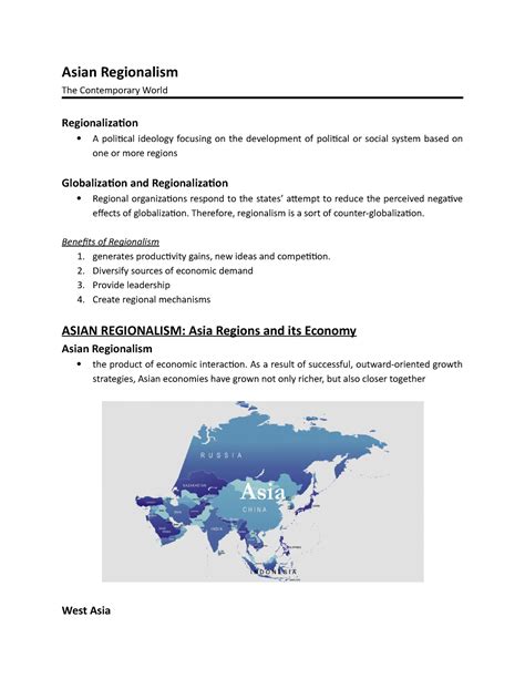 Asian Regionalism - Asian Regionalism The Contemporary World Regionalization A political ...