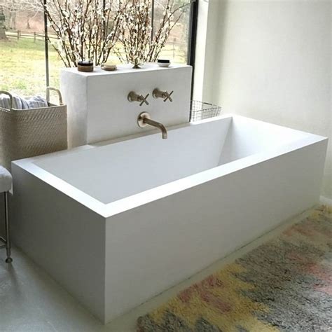 Modern Rectangle Freestanding Bath | Free standing bath tub, Modern tub ...