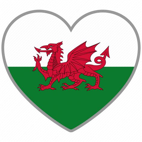 Flag heart, wales, country, flag, love icon - Download on Iconfinder