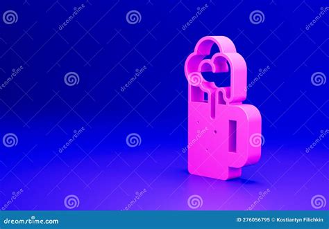 Pink Wooden Beer Mug Icon Isolated on Blue Background. Minimalism Concept Stock Illustration ...