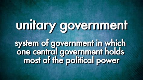 Social Studies Video Vocab: Unitary Government (Accessible Preview) - YouTube