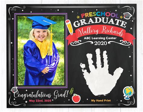 Preschool Graduation Printable Photo Certificate Pre-k - Etsy Singapore