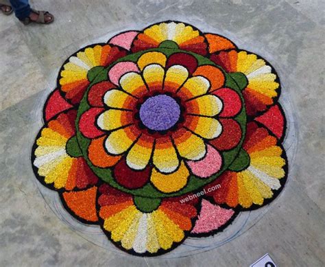 60 Most Beautiful Pookalam Designs for Onam Festival | Pookalam design ...