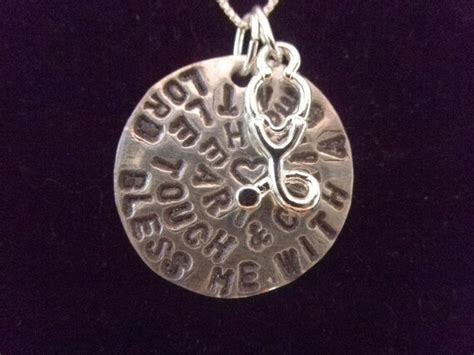 Nurse Prayer Necklace Nurse Necklace by silverdragonfly260 on Etsy