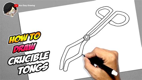 How to draw Crucible Tongs - YouTube