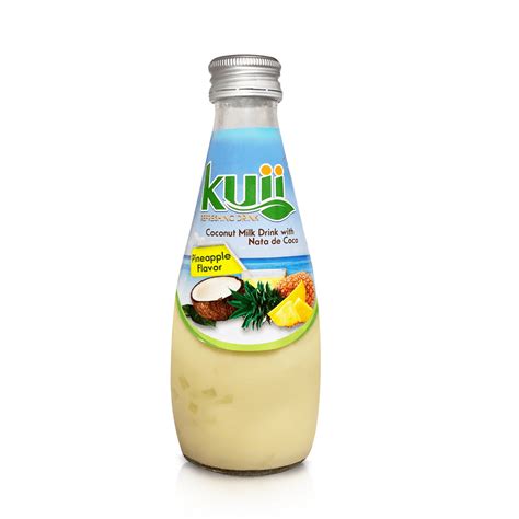 Kuii Coconut Milk Drink with Nata de Coco Pineapple Flavor 9.8 fl oz ...