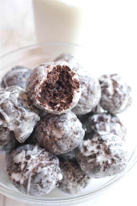 Glazed Chocolate Munchkins (Donut Holes) - Served From Scratch