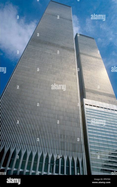 USA, New York city, Manhattan, the World Trade Center Twin Towers in ...