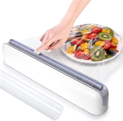 Amazon.com: Plastic Wrap Dispenser with Cutter Aluminum Foil Dispenser ...