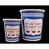 Amazon.com | Exceptionlab"We are Happy to Serve You Ceramic " Espresso Cup, 3-Ounce, Blue ...