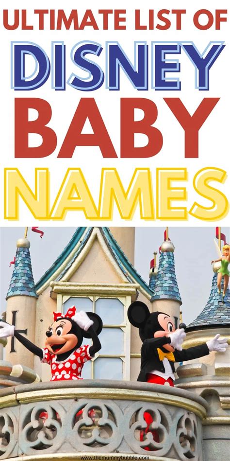 100+ Gorgeous Disney Baby Names for Boys & Girls - The Mummy Bubble