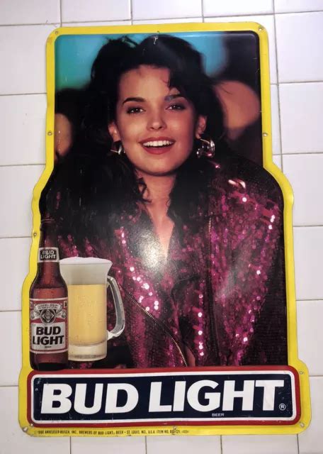VINTAGE BUD LIGHT Metal Sign 1990 Girl 16x 24 Beer Sign $64.99 - PicClick