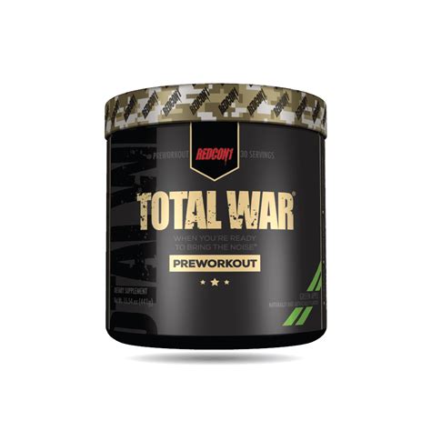 Redcon1 Total War - Pre Workout, 30 Servings, Boost Energy, Increase Endurance and Focus, Beta ...