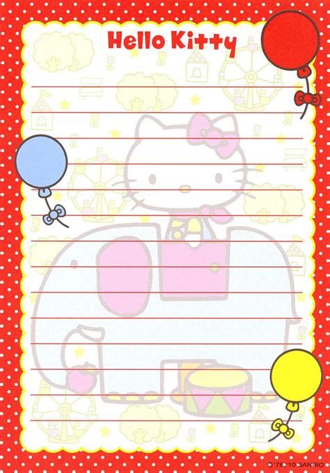 Hello Kitty Letter Paper