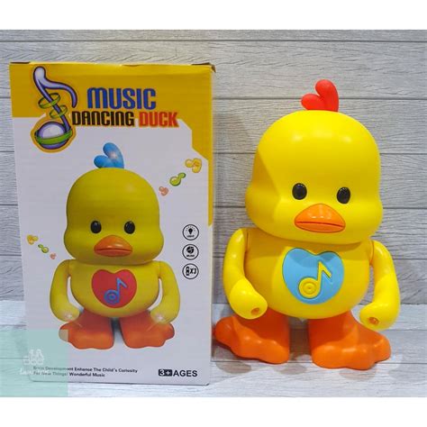 Jual Mainan Anak Robot Bebek Joget Dancing Duck LED Music Dance ...