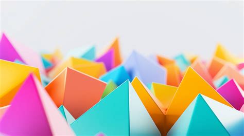abstract 3D shapes wallpaper, colorful geometric background, 3D triangles illustration, modern ...