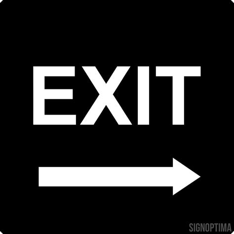 SignOptima™️ Directional EXIT Sign | Exit sign, Ada signs, Raised letters