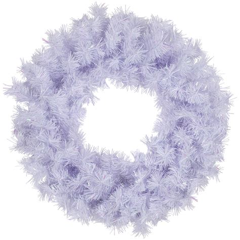 Icy White Iridescent Spruce Artificial Christmas Wreath - 36-Inch, Unlit | Christmas Central