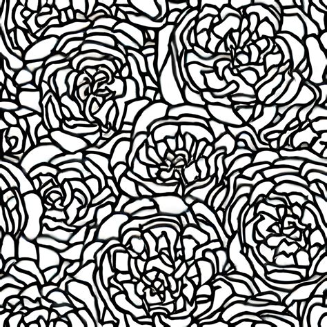 Flowers Coloring Page Black and White · Creative Fabrica