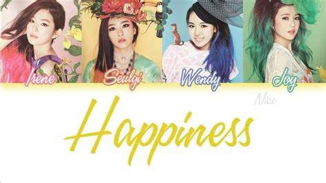 Red Velvet Happiness Lyrics / Red Velvet - Happiness Lyrics Color Code (Han/Rom/Eng ...