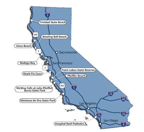 Hopetaft: Glass Beach Fort Bragg California Map