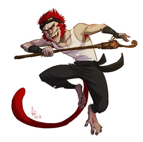 Monkey Staff by Fukari | Monkey art, Character design, Character art