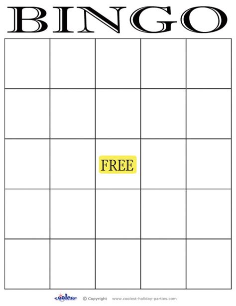 Blank-Bingo-5X5 - Coolest Free Printables - Printable Bingo Cards