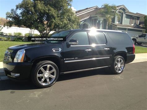 2007 Cadillac Escalade Esv Black On Black Awd Navgation