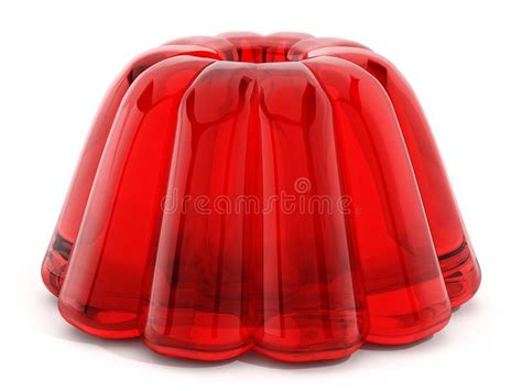 Red jelly isolated on white background. 3D illustration. vector ...