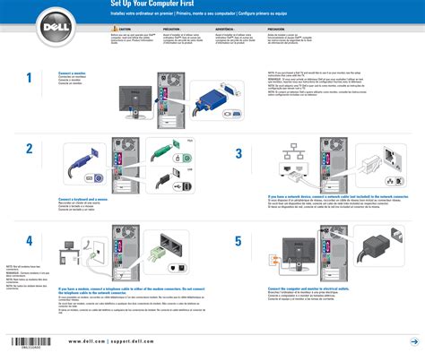 Dell Dimension 3000 Setup Diagram